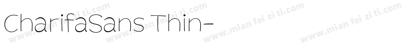 CharifaSans Thin字体转换